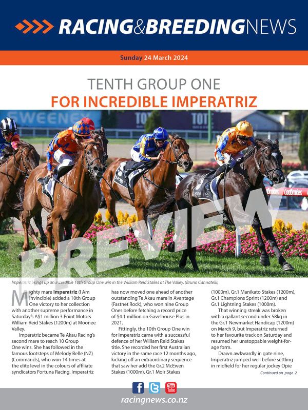NZ Racing and Breeding News – 24 March 2024