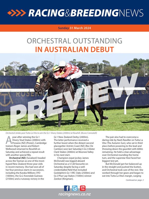 NZ Racing and Breeding News – 31 March 2024