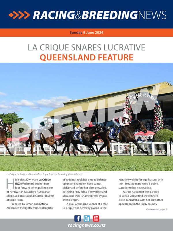 NZ Racing and Breeding News – 09 June 2024