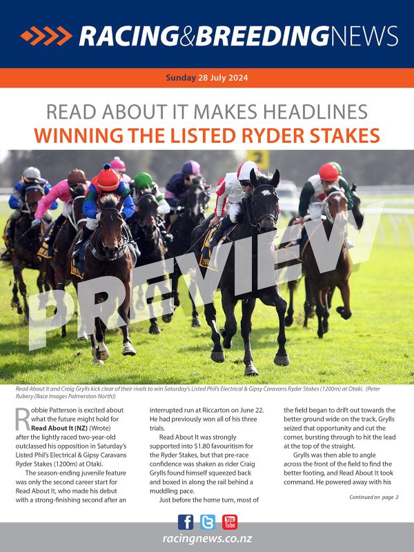 NZ Racing and Breeding News – 28 July 2024