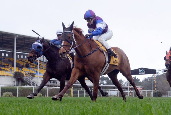 Egan charging to the bar after win