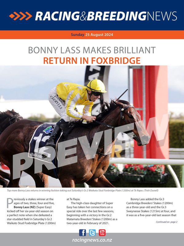 NZ Racing and Breeding News – 25 August 2024