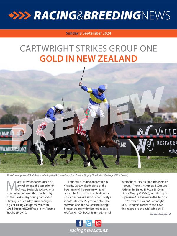 NZ Racing and Breeding News – 08 September 2024