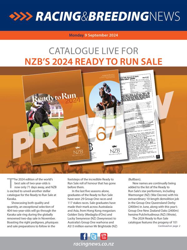 NZ Racing and Breeding News – 09 September 2024