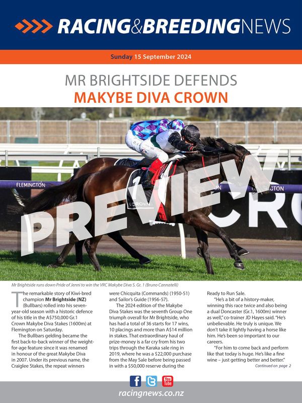 NZ Racing and Breeding News – 15 September 2024