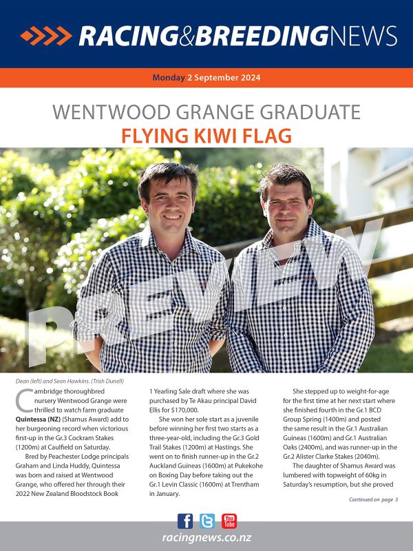NZ Racing and Breeding News – 02 September 2024