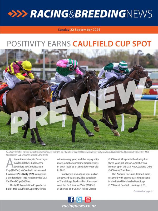 NZ Racing and Breeding News – 22 September 2024