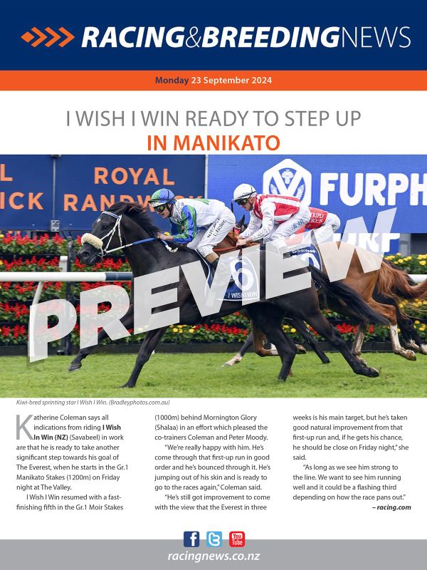 NZ Racing and Breeding News – 23 September 2024