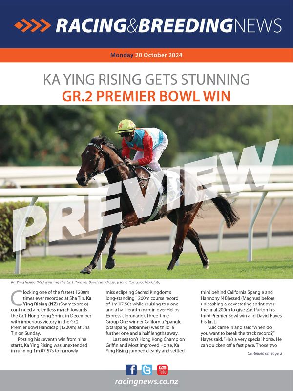 NZ Racing and Breeding News – 21 October 2024