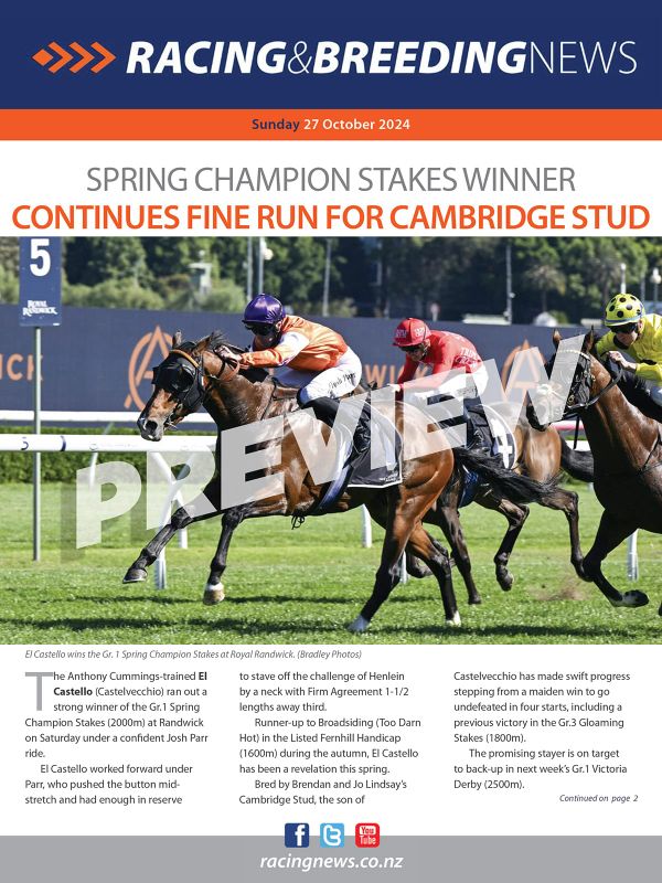 NZ Racing and Breeding News – 27 October 2024