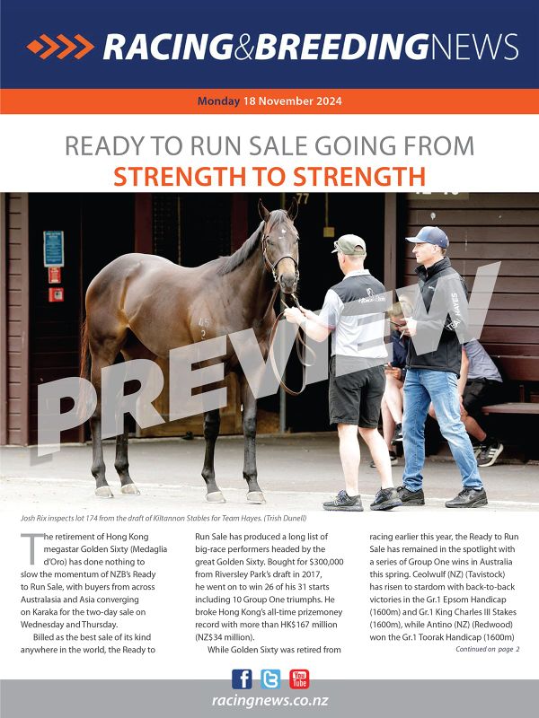 NZ Racing and Breeding News – 18 November 2024