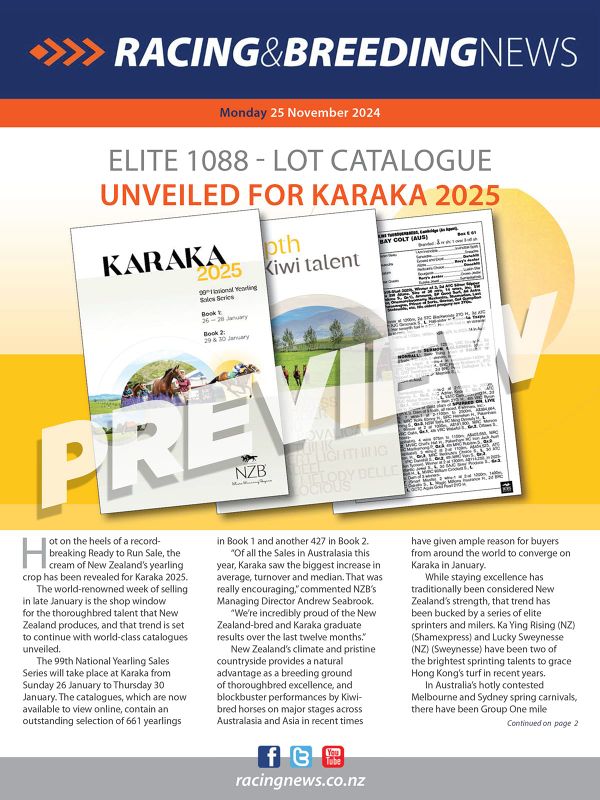 NZ Racing and Breeding News – 25 November 2024