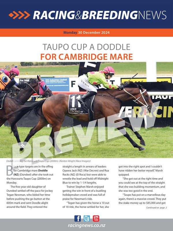 NZ Racing and Breeding News – 30 December 2024