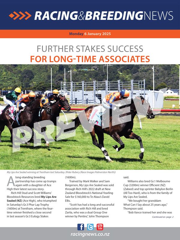 NZ Racing and Breeding News – 06 January 2025