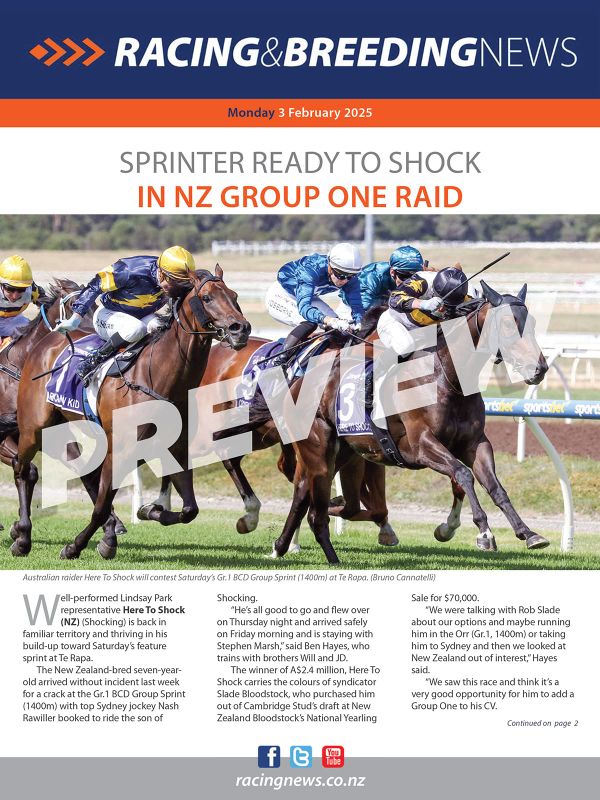 NZ Racing and Breeding News – 03 February 2025