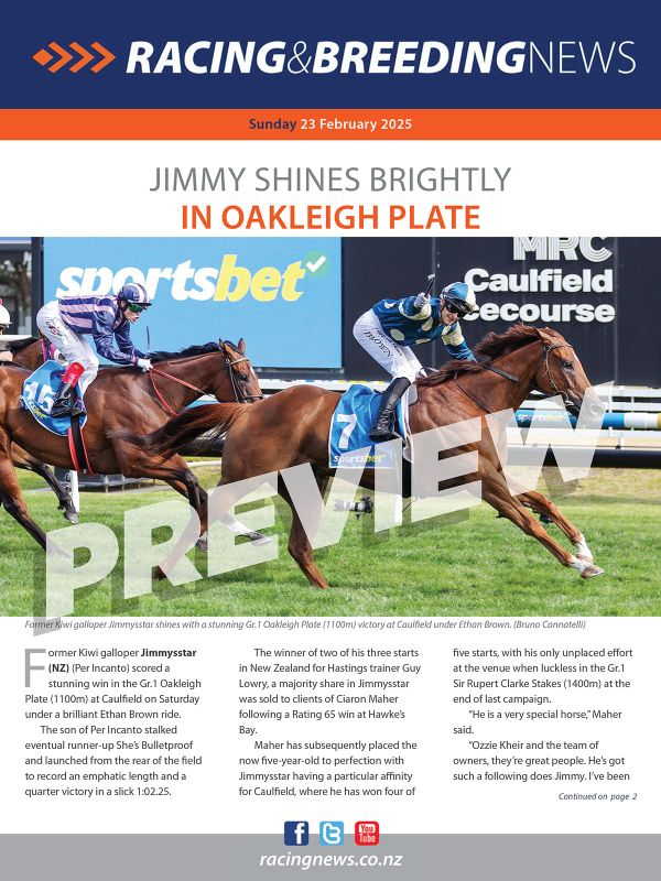 NZ Racing and Breeding News – 23 February 2025
