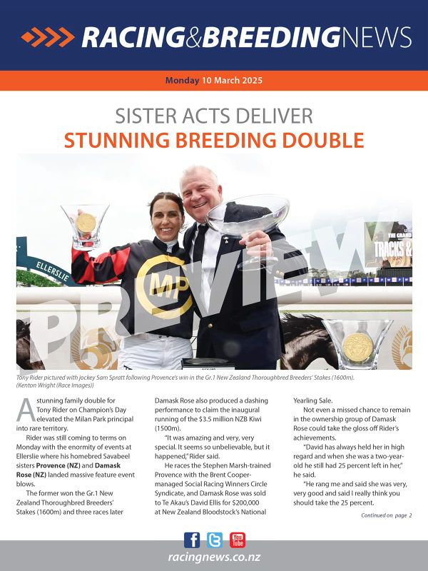 NZ Racing and Breeding News – 10 March 2025