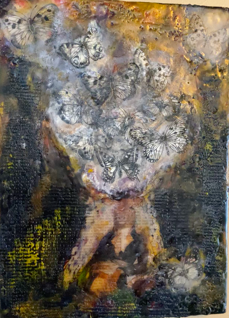 🧑🏽‍🚀 Hidden Art 🐝 Encaustic Work