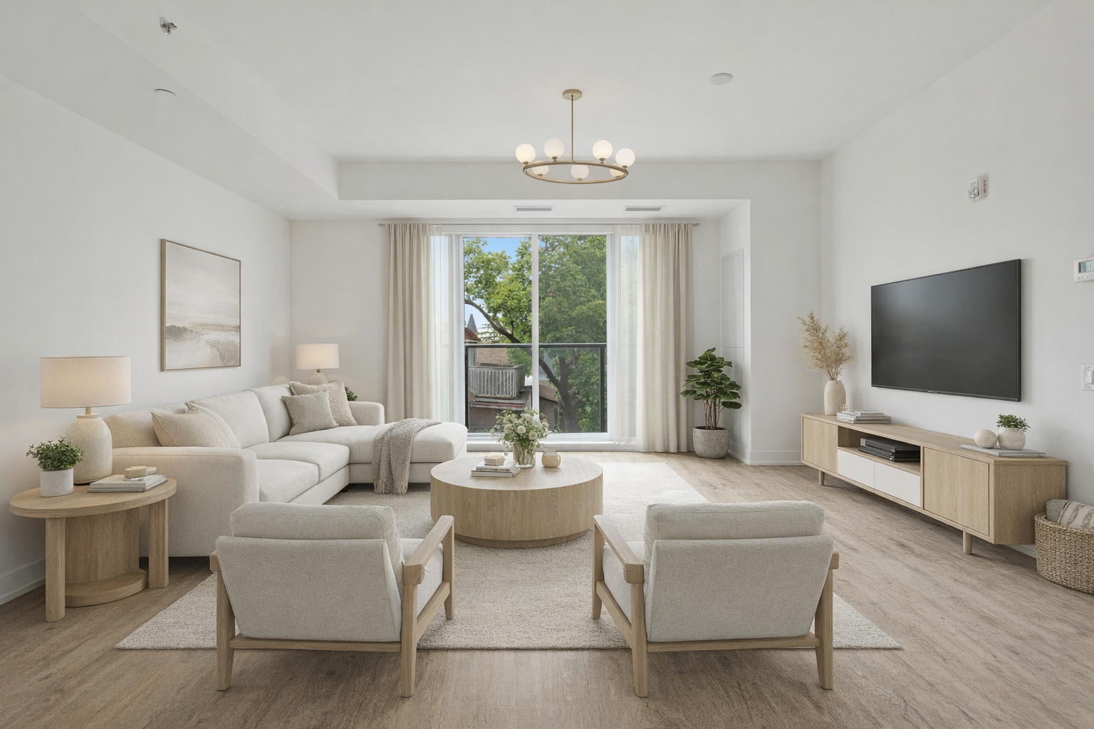 aftervirtual staging AI room