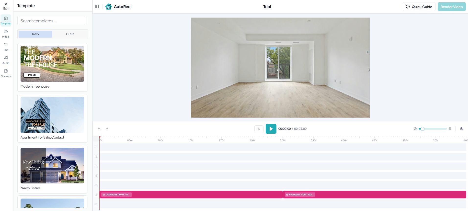 convert listing photos to video AI autoreel