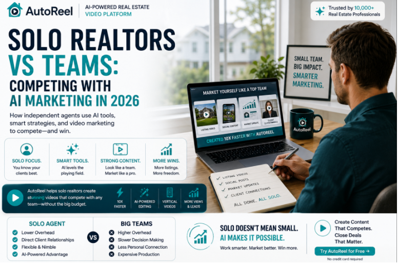 How Solo Realtors Compete With Big Teams Using AI Marketing