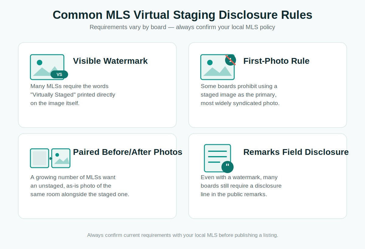 common virtual staging disclosure rules