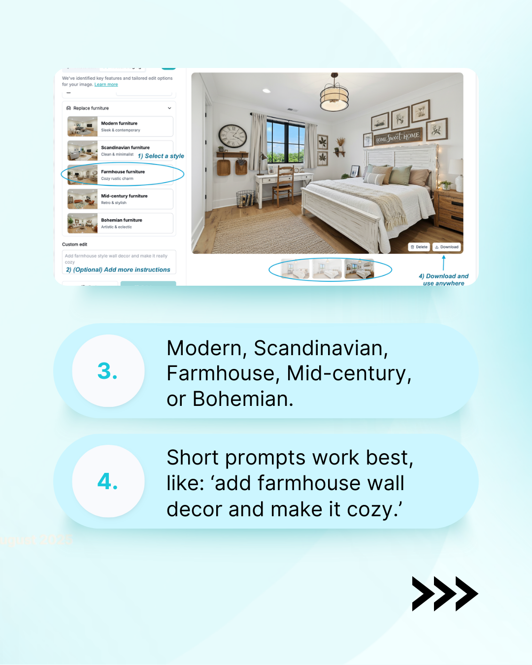 autoreel virtual staging step 3 and 4