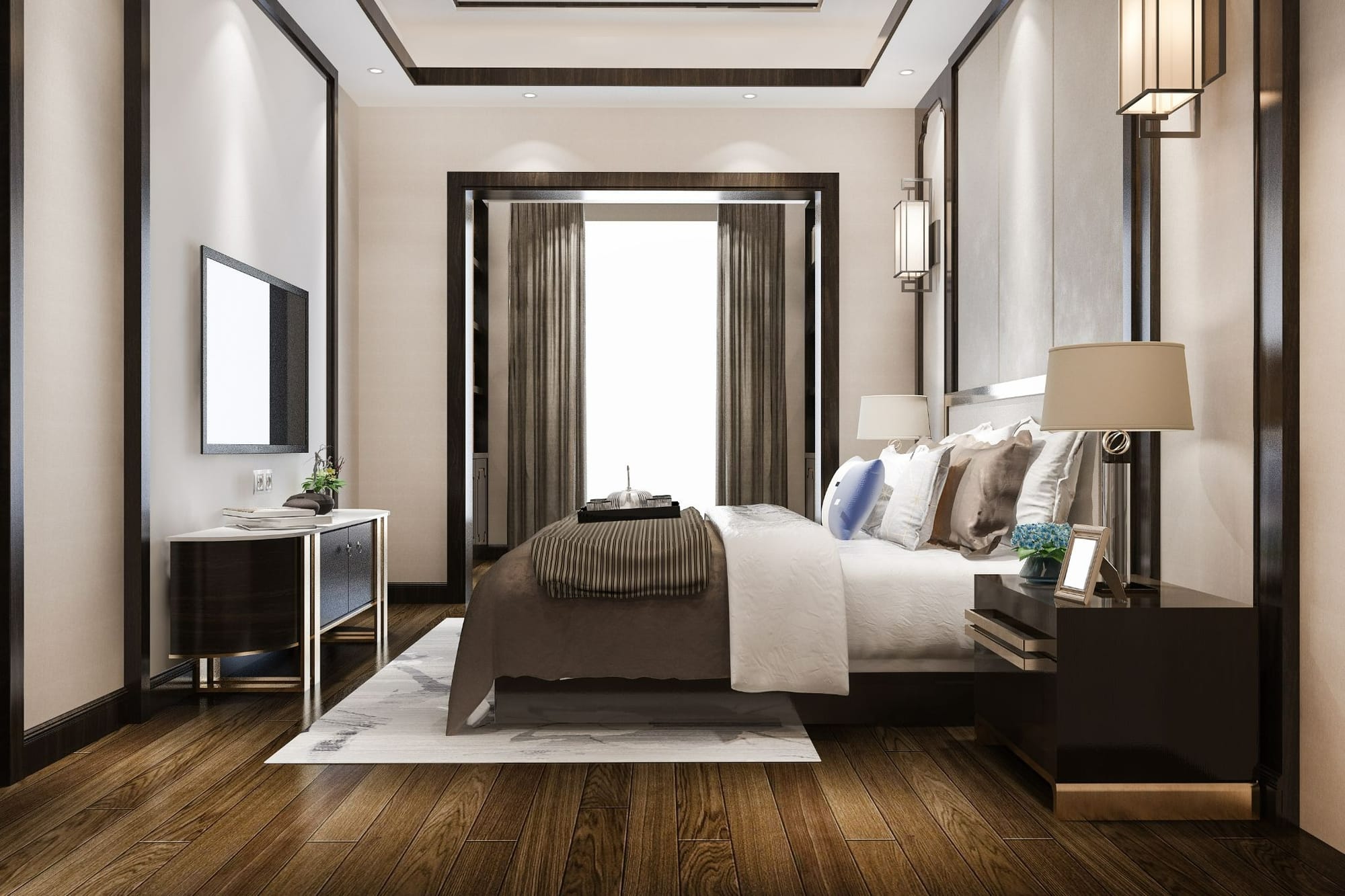 virtually staged bedroom