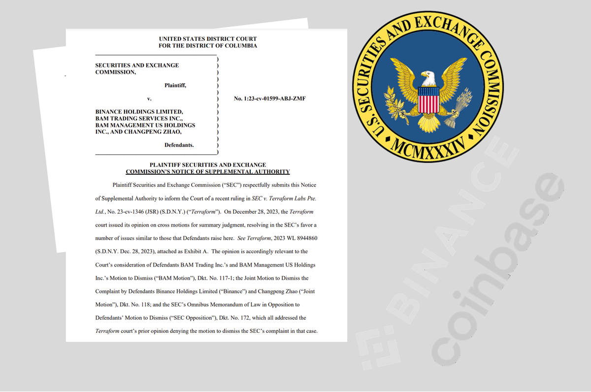 SEC Wants to Use Terraform Labs Ruling in Binance and Coinbase Cases