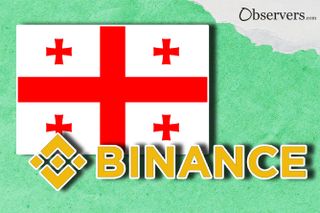 Binance logo, Georgia flag