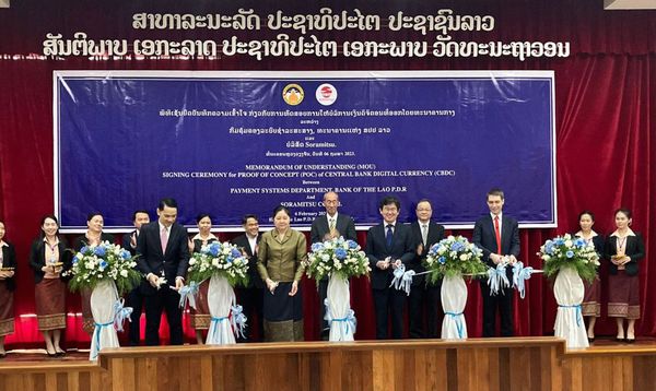 Laos CBDC DLAK Soramitsu JICA POC signing ceremony
