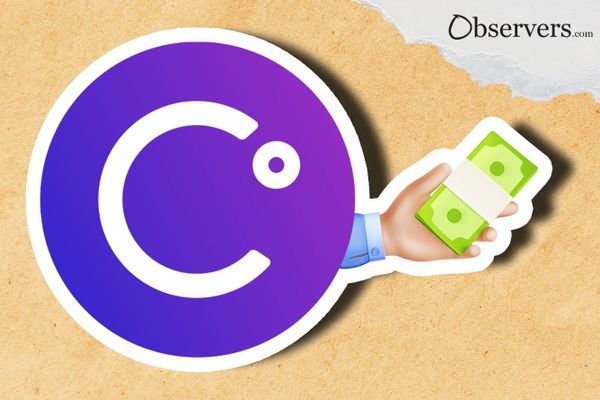 Celsius holds out a wad of money