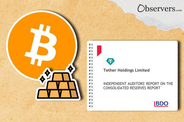 Tether report,gold, Bitcoin.