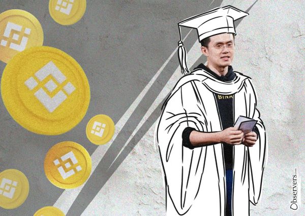 CZ Binance presenting his edu project