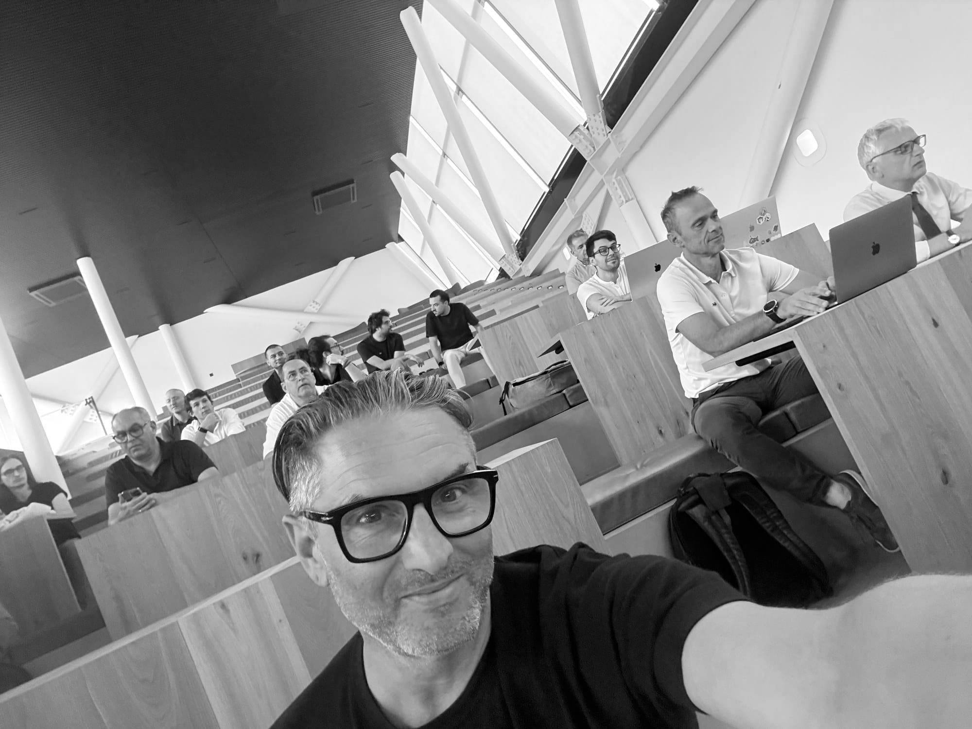 Working session with colleagues at the Durst campus in Brixen