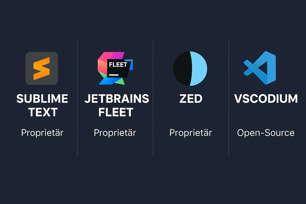 Quest: Sublime Text vs. JetBrains Fleet vs. Zed vs. VSCodium – Mein optimaler Editor ist ...