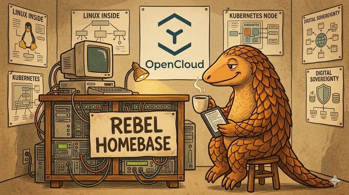 The Pandolin enjoys a cup of tea while reading souvereign on an android eBook reader synching his library of books with Open Cloud