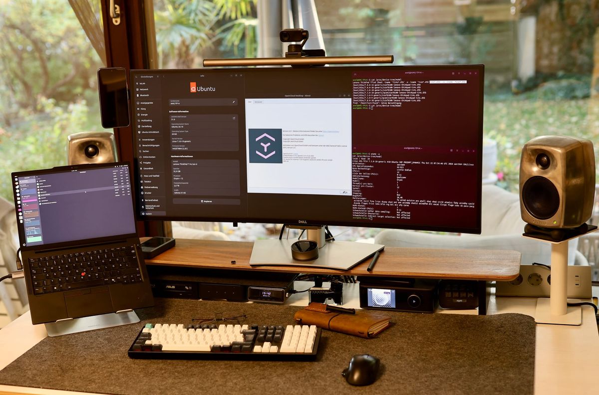 Ubuntu 26.10 Stonking Stingray auf einem Lenovo T14s mit Snapdragon-Prozessor