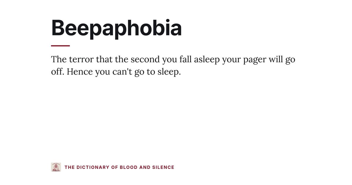 Beepaphobia