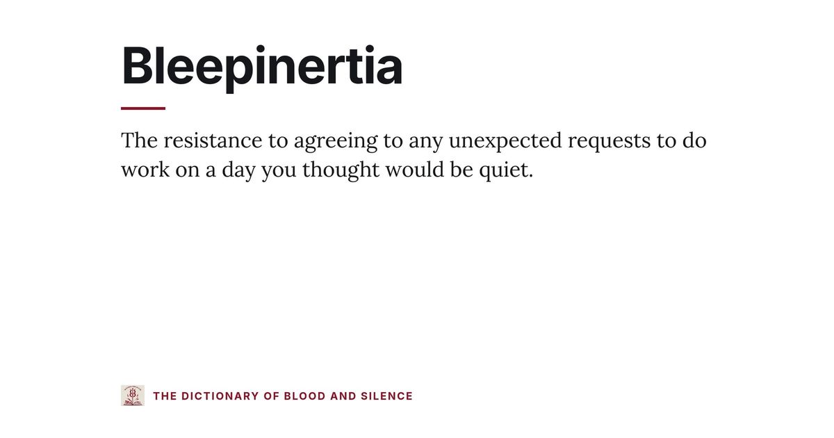 Bleepinertia