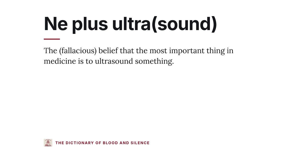 Ne plus ultra(sound)