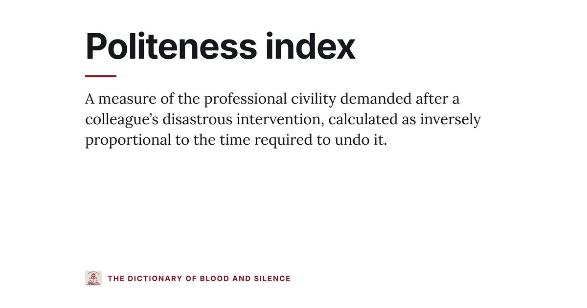 Politeness index