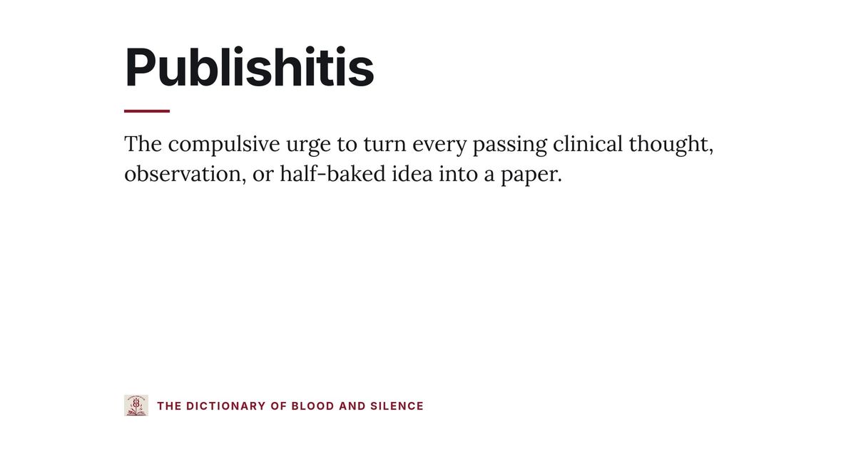 Publishitis