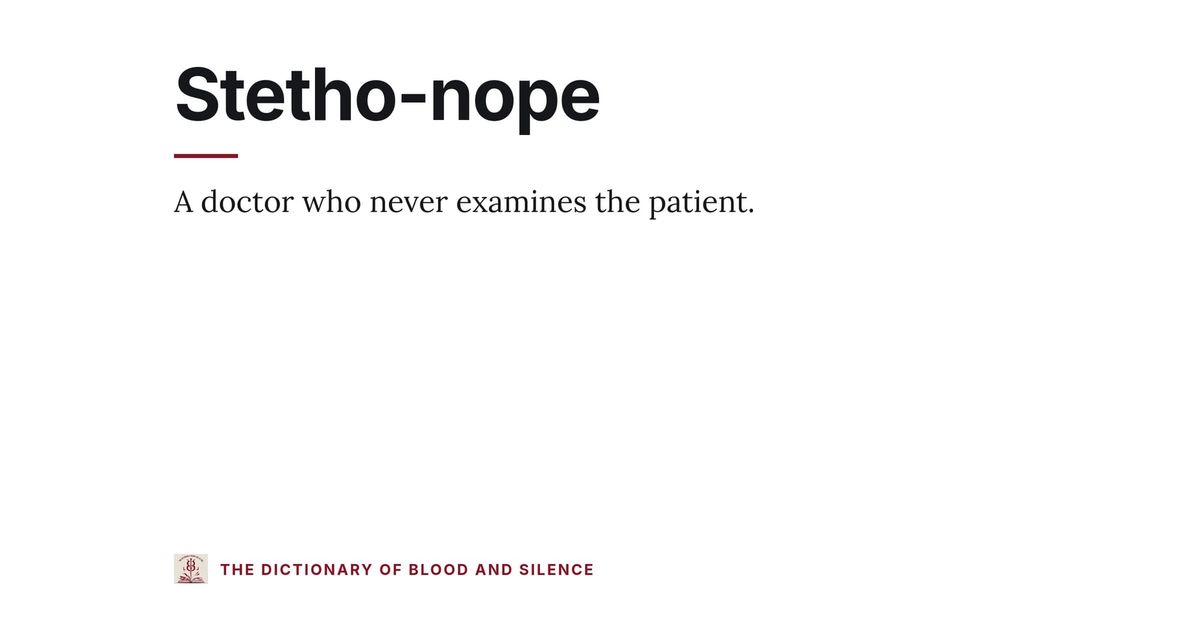 Stetho-nope