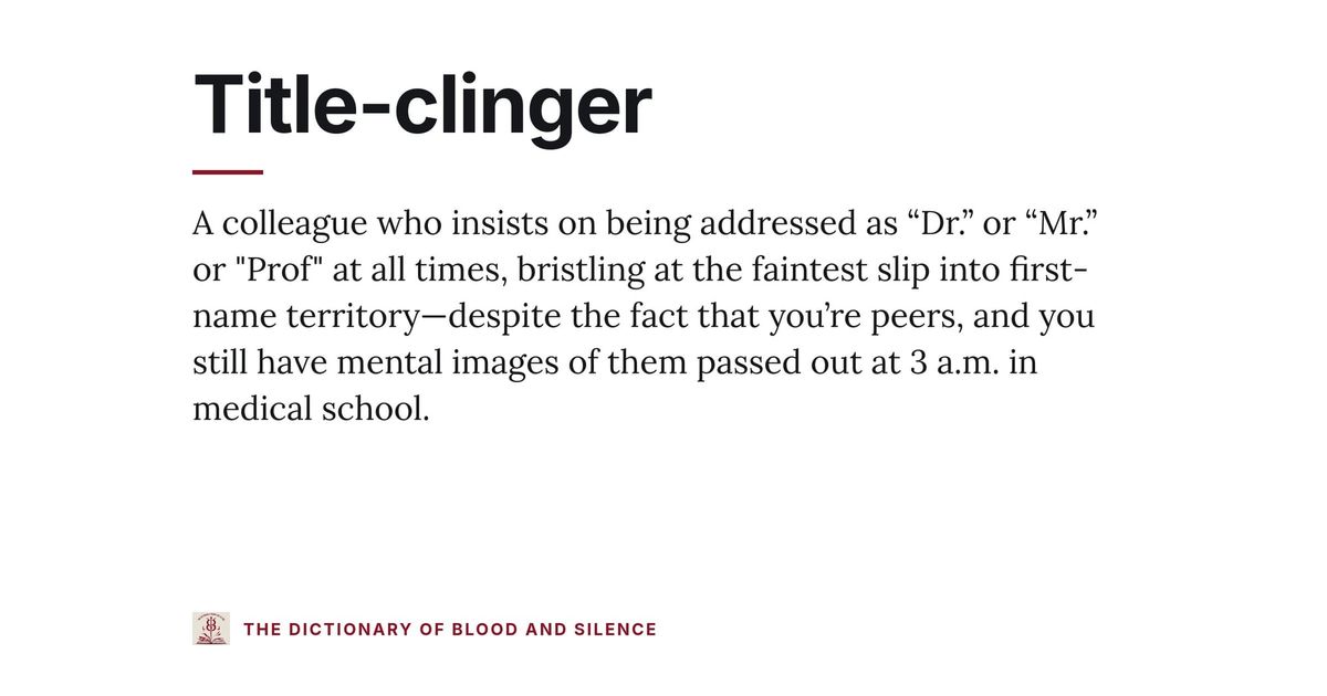 Title-clinger