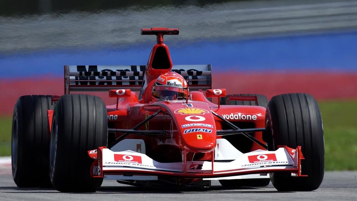 Schumacher in a Ferrari