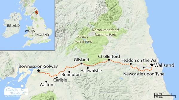 Hadrian's Wall Path Map