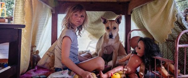 Bobo under the table.