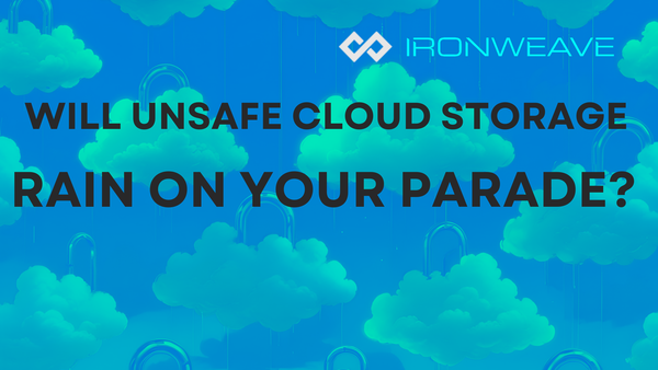 Title text over aqua blue clouds with padlocks embedded within each