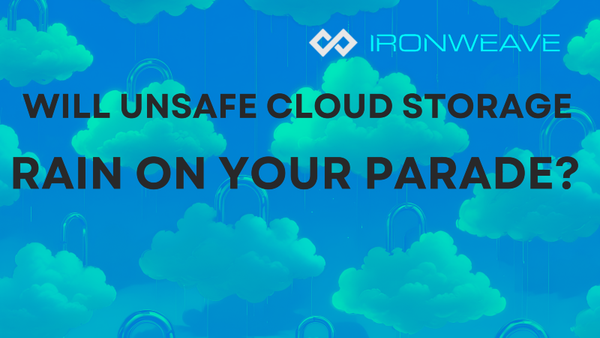 Title text over aqua blue clouds with padlocks embedded within each